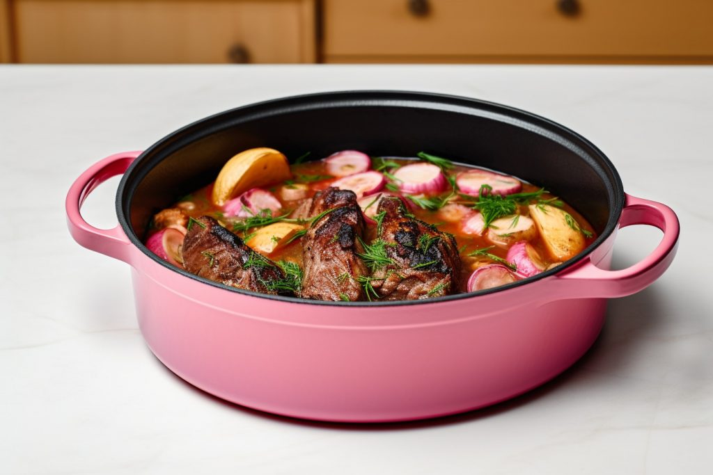 Red Wine Braised Short Ribs in Great Jones Dutch Oven