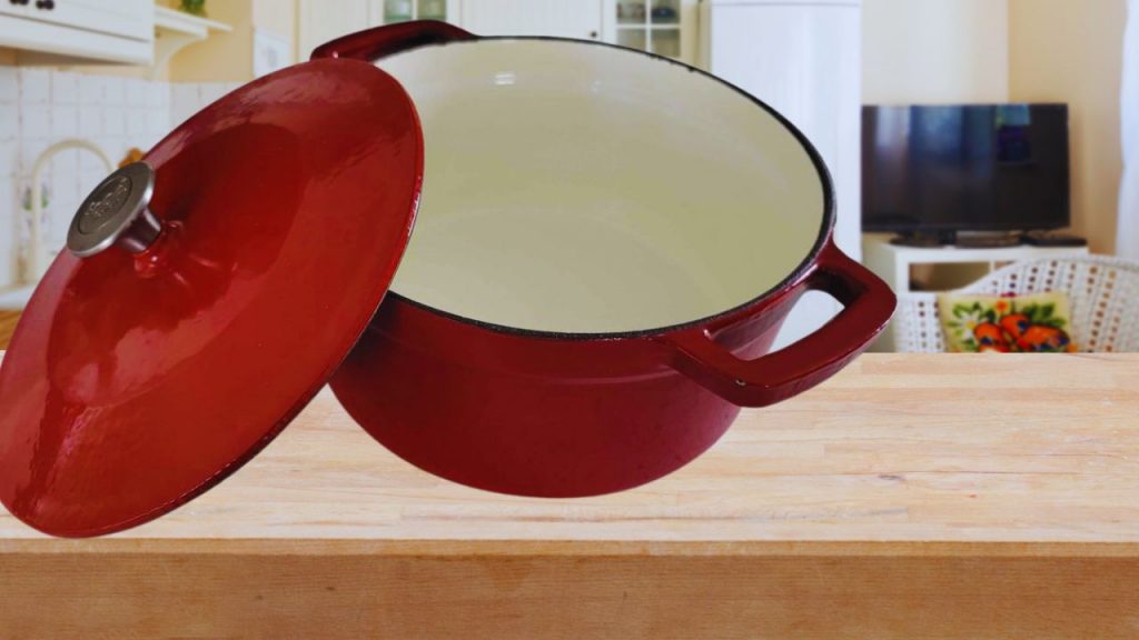 Food Network Enameled Cast-Iron RED Dutch Oven