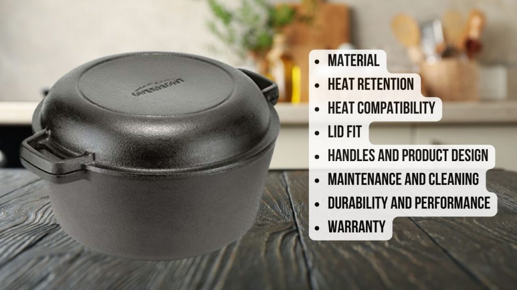 parameters of Overmont 2-in-1 Cast Iron Dutch Oven