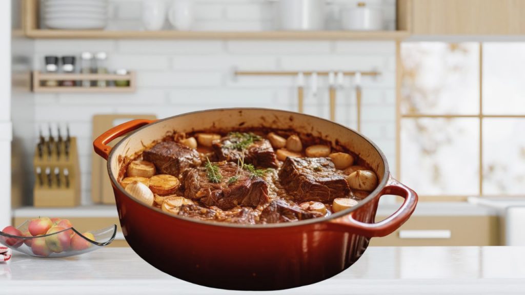 Red Wine Braised Short Rib cooked in Brandani Dutch Oven