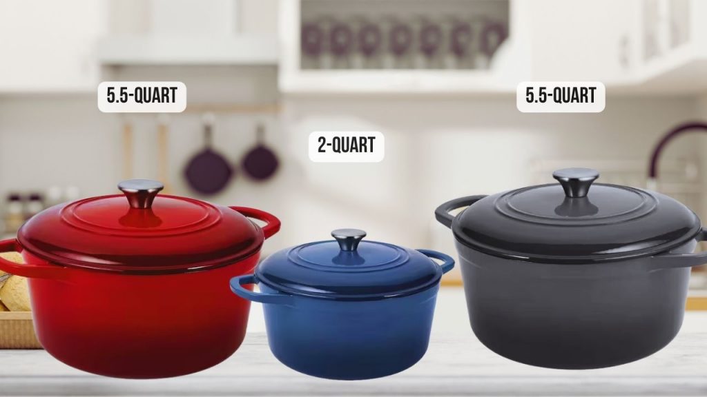 different Sizes, Shapes, and Colors Available of Our Table Dutch Oven