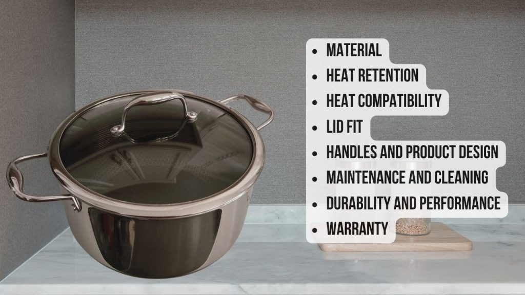 different parameters of HexClad Dutch Oven Review