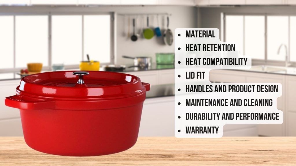 different parameters of Staub Dutch Oven Review