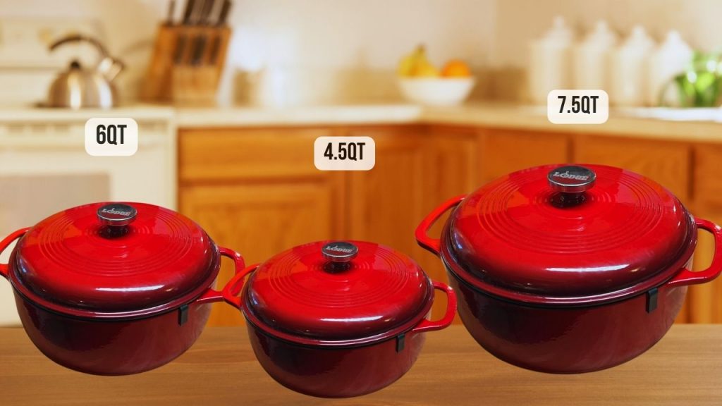 different sizes of Lodge Dutch Oven