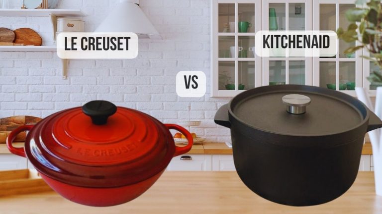 featured image comparison Le Creuset VS KitchenAid