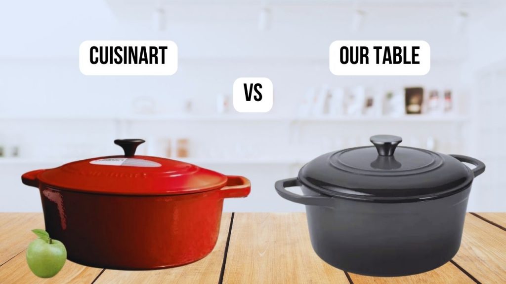 comparison Cuisinart VS Our table