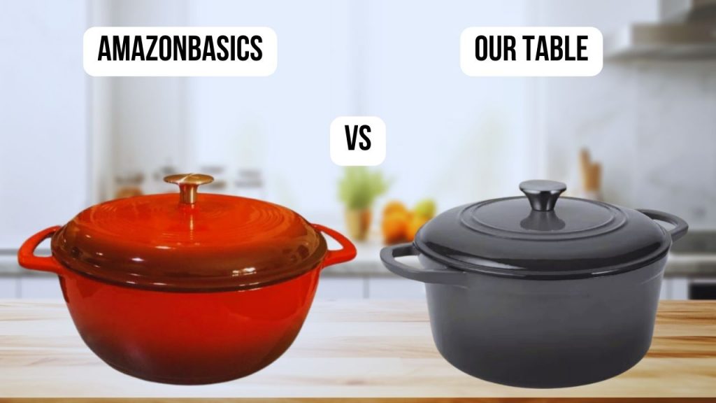 comparison of AmazonBasics VS Our table