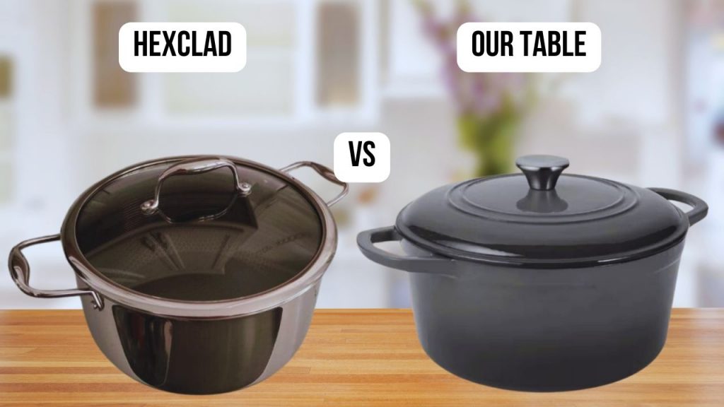 comparison Hexclad VS Our table