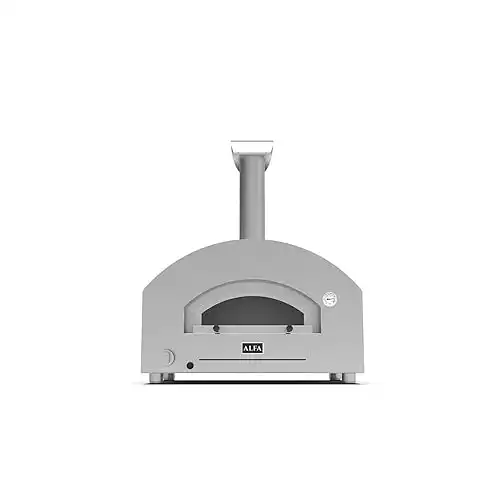 ALFA Futuro 2 Pizze Gas Pizza Oven - Silver Black - FXFT-2P-MSB-U