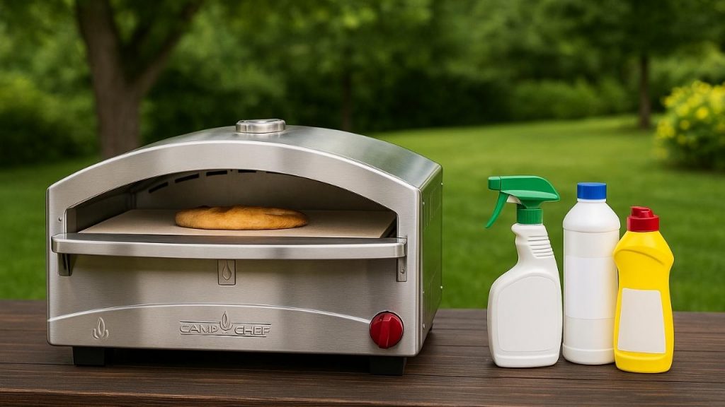 How to clean the Camp Chef Italia Pizza Oven? 