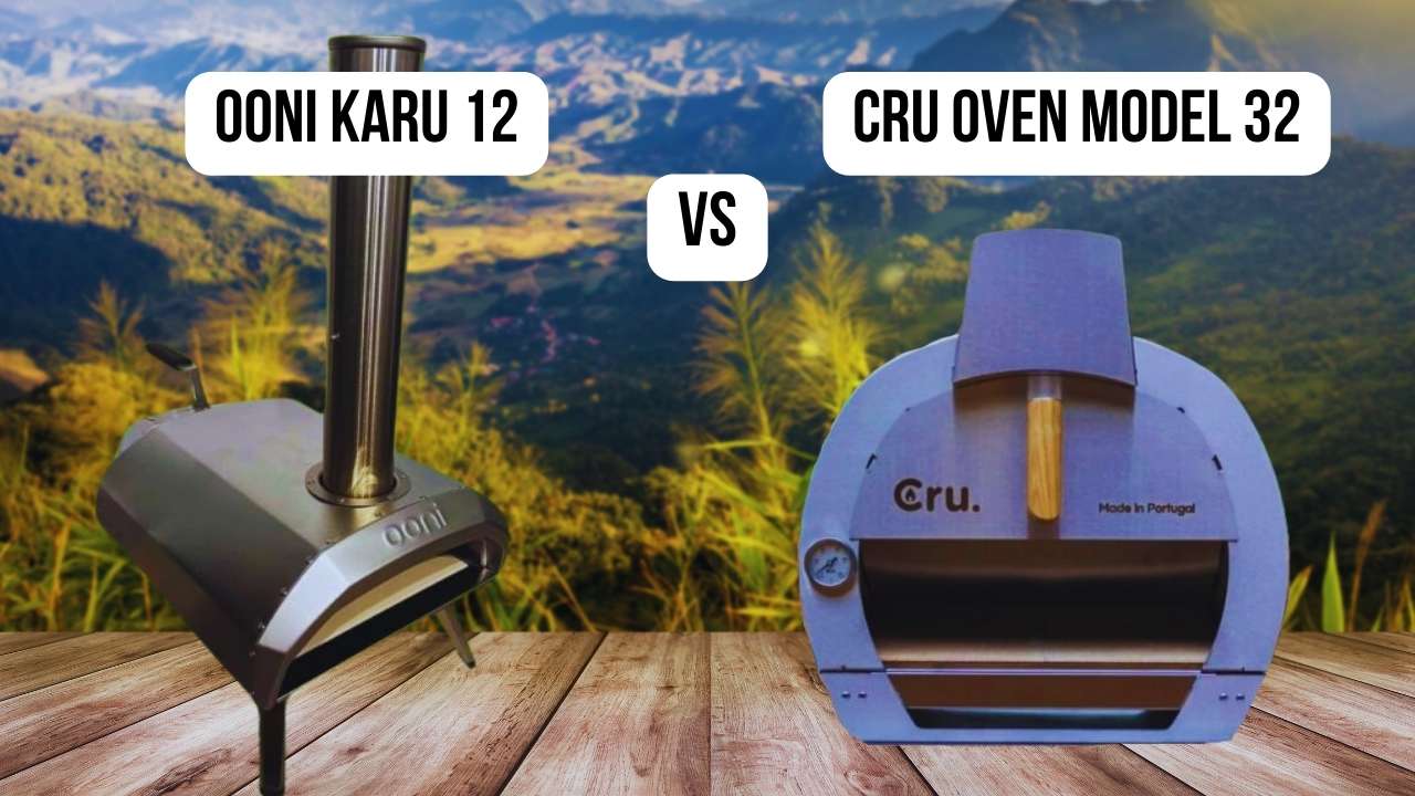 featured image of comparison Ooni Karu 12 vs. Cru Oven Model 32